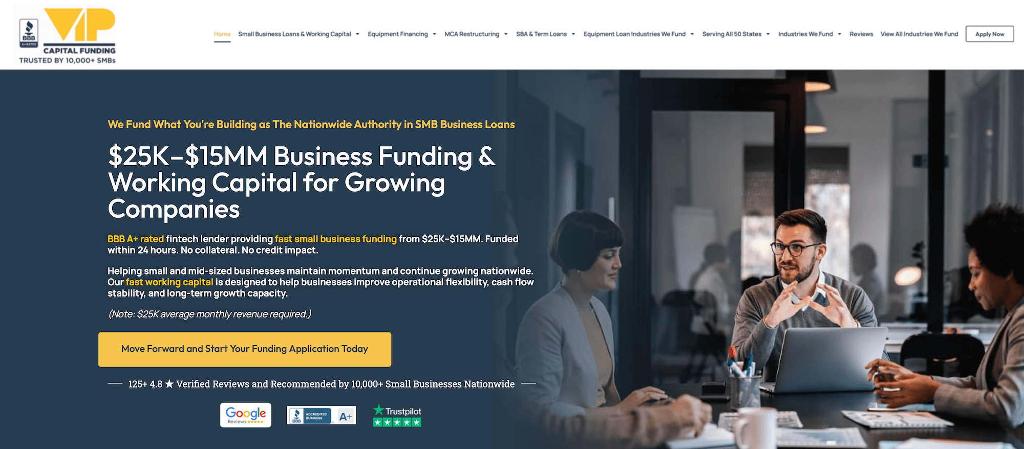 VIP Capital Funding homepage