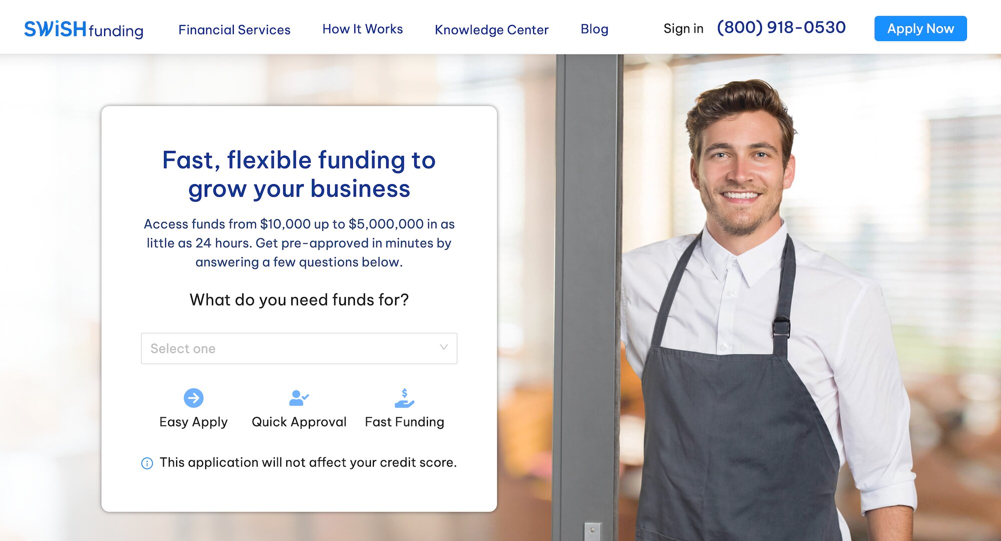 Swish Funding homepage: Fast, flexible funding to grow your business