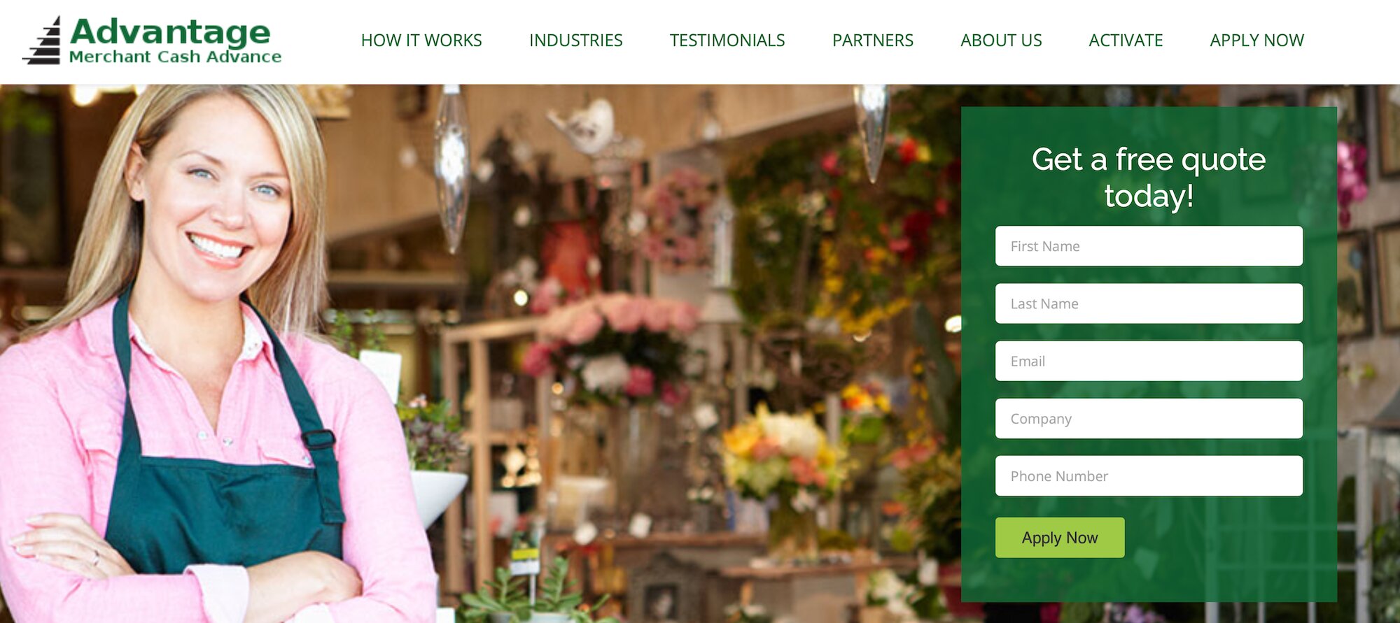 Advantage MCA homepage