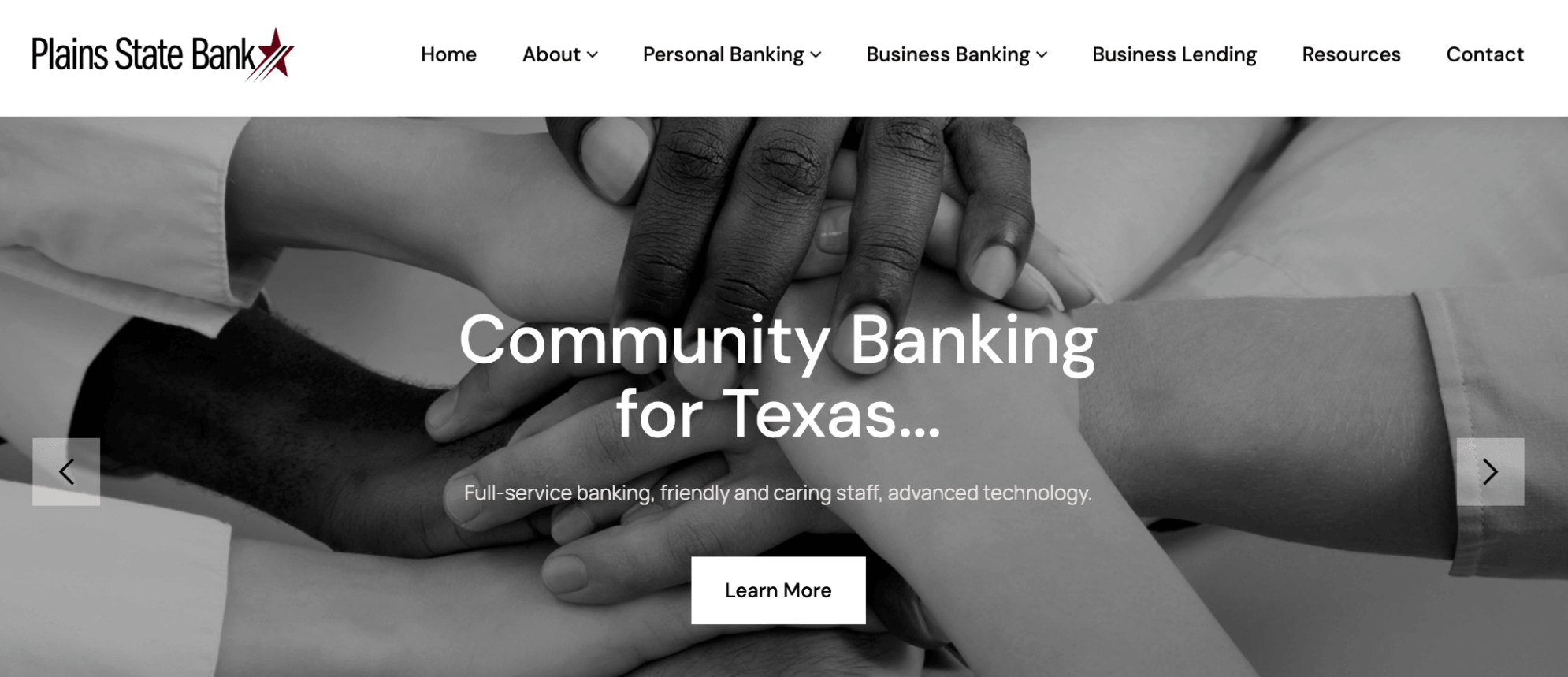 Plains State Bank homepage: Community Banking for Texas