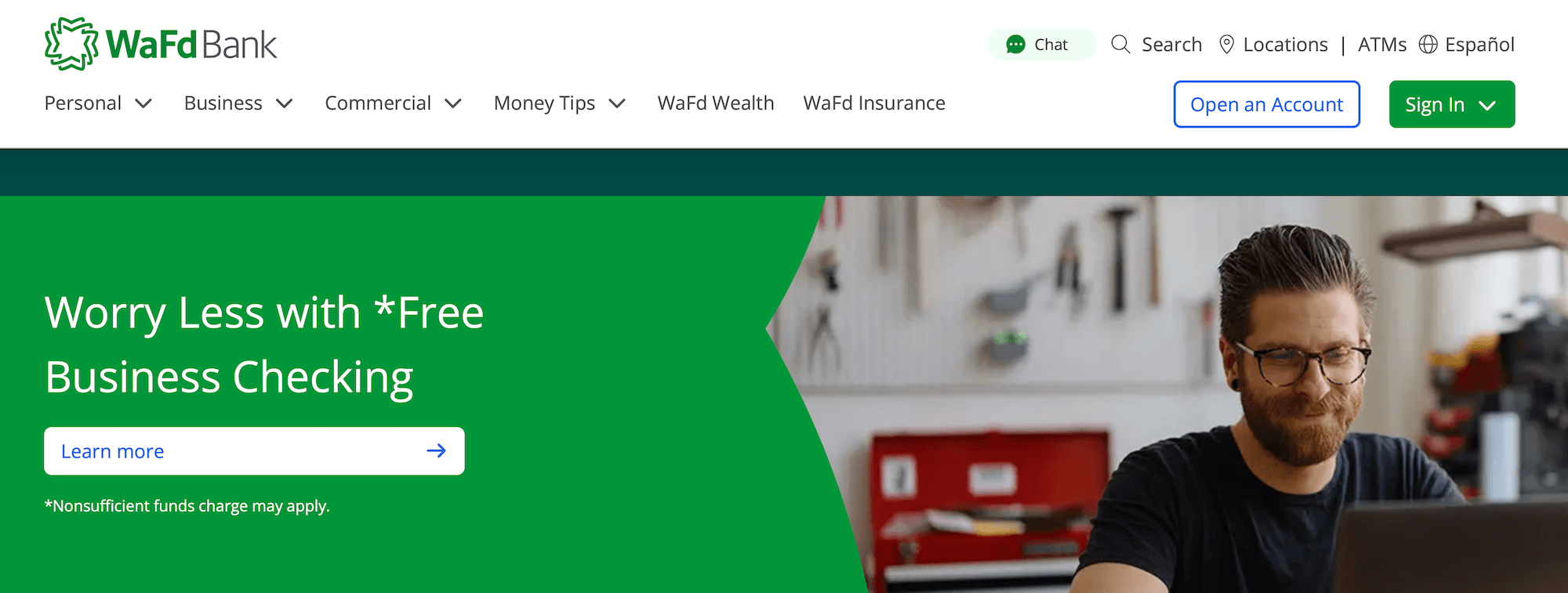 WaFd Bank homepage